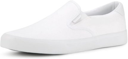 Versatile white slip-on casual canvas shoes