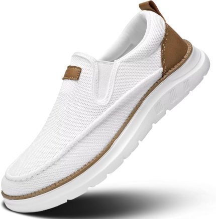 Mens Casual Slip in Shoes Boat Slip On Loafers Fashion Walking Dress Sneakers Work Lightweight Mesh Oxfords Soft Sole