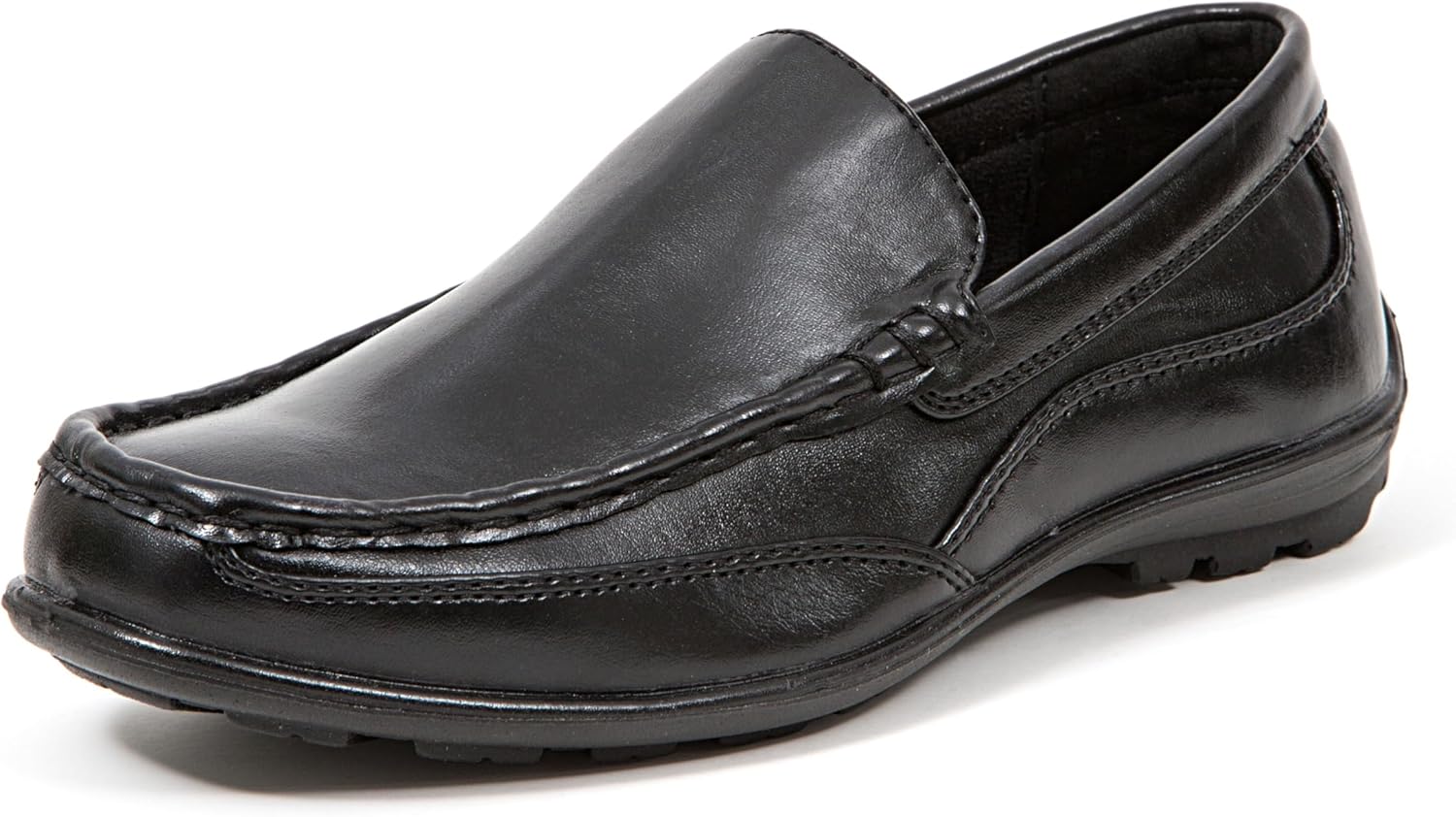 71dtuRS41QL._AC_SL1500_.jpg Boys Booster Driving Moc Style Dress Comfort Loafer - Image 1